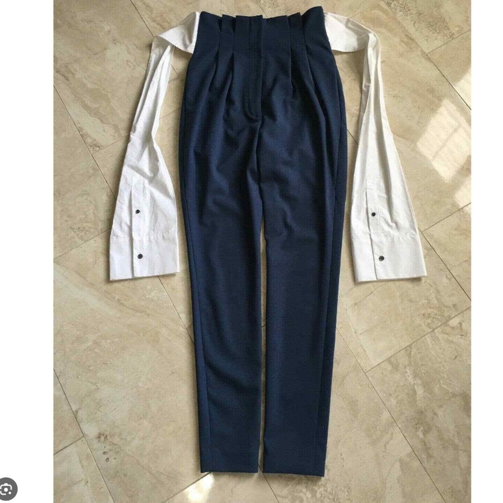 Ji Oh High Waist Tie Sleeve Pants